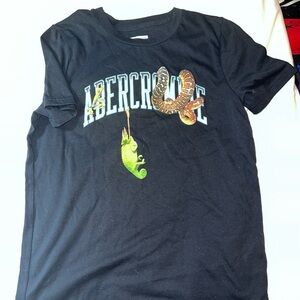 Abercrombie Kids Black Tee with Colorful Animal Print